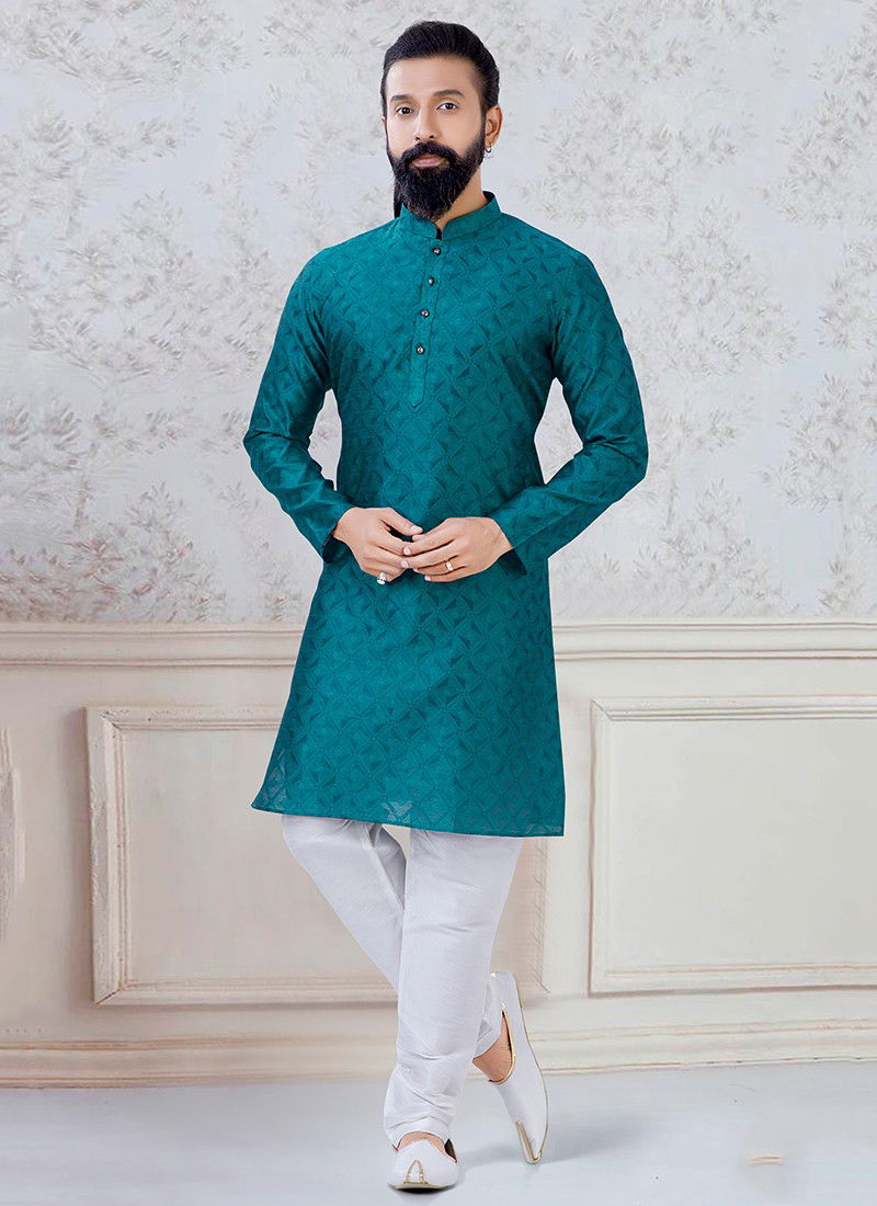 Rama Designer New Exclusive Wear Fancy Kurta Pajama Mens Collection KS 1119